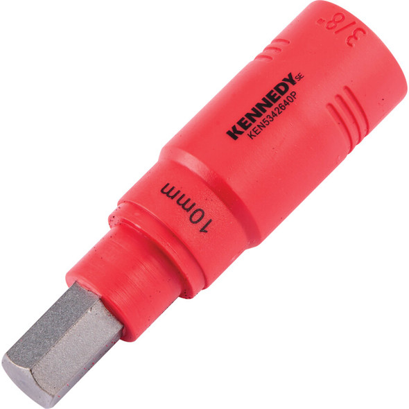 KENNEDY SE 10MM INSULATED  HEXAGONAL SOCKET3/8" SQ/DR - 1000 V