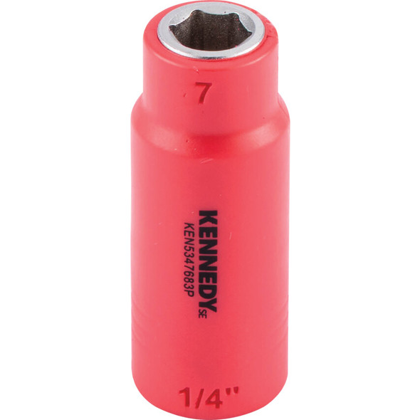 KENNEDY SE 1/4" Insulated Hexagon Sockets-7mm