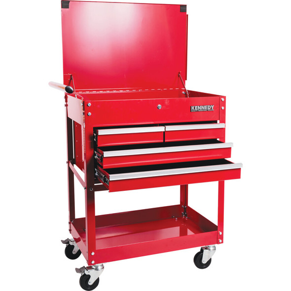 Kennedy Classic Red Service Cart 4 Drawer