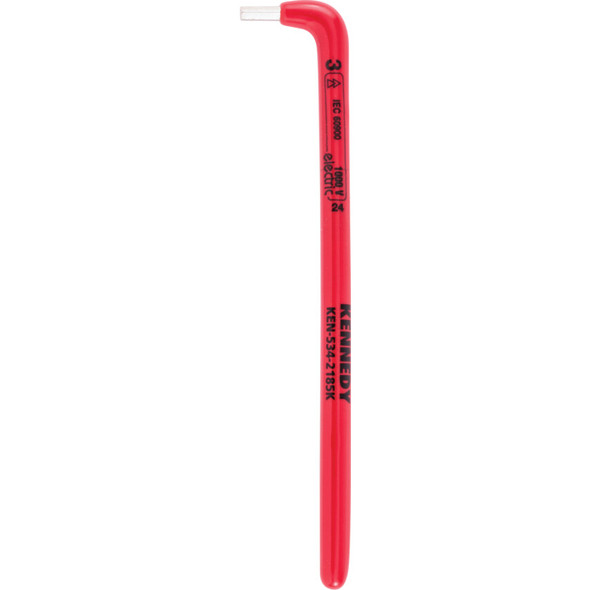 KENNEDY 130 X 3mm INSULATED HEXAGON KEY SAFETY DIP-INSULATION DIN 911L