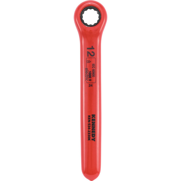 KENNEDY 12mm INSULATED RATCHET RING SPANNER DOUBLE TRIANGLE 1000 V