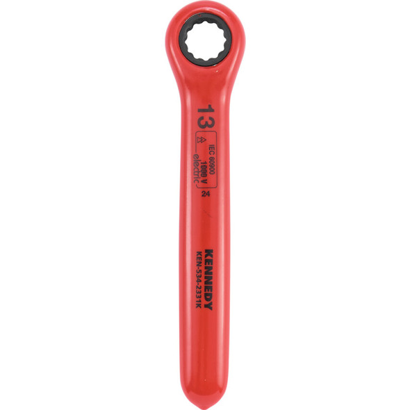 KENNEDY 13mm INSULATED RATCHET RING SPANNER DOUBLE TRIANGLE 1000 V
