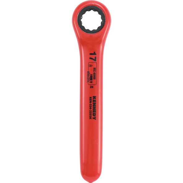 KENNEDY 17mm INSULATED RATCHET RING SPANNER DOUBLE TRIANGLE 1000 V