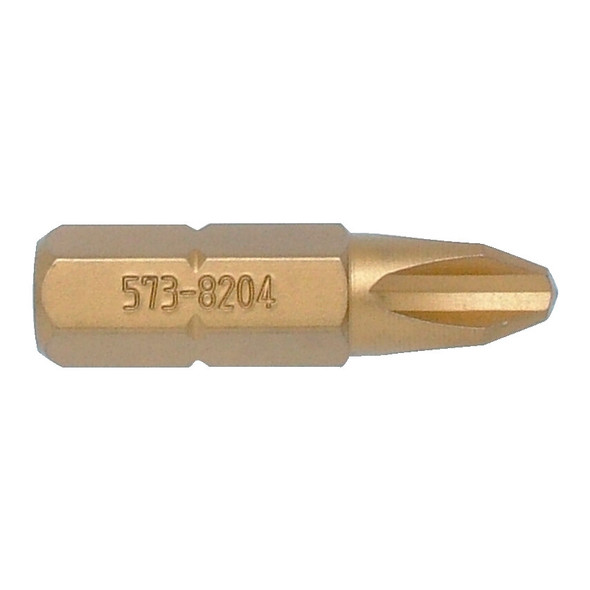 KENNEDY No.3 CR/PT TiN COATED SCREWDRIVER BIT 5/16" HEX STD
