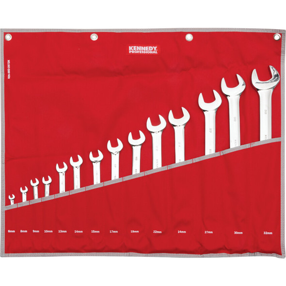 KENNEDYPRO 6-32mm PROFESSIONAL COMBWRENCH SET 14-PCE