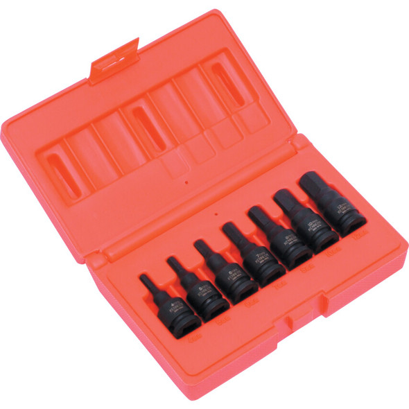 KENNEDY HEX DRIVER IMPACT SOCKET SET 3/8"SQUARE DRIVE 7PC