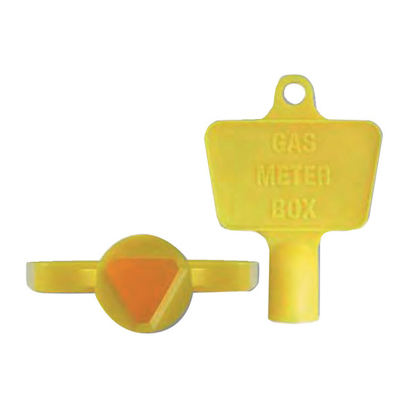 KENNEDY PLASTIC GAS METER BOX KEY YELLOW
