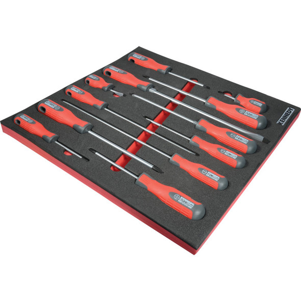 KENNEDYPRO 12-PCE PRO-TORQ SCREWDRIVER SET WITH  FOAM T0691