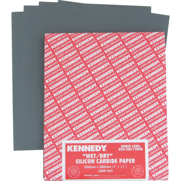 Kennedy 9"X11" Wet Or Dry Paper Sheet Grade 80