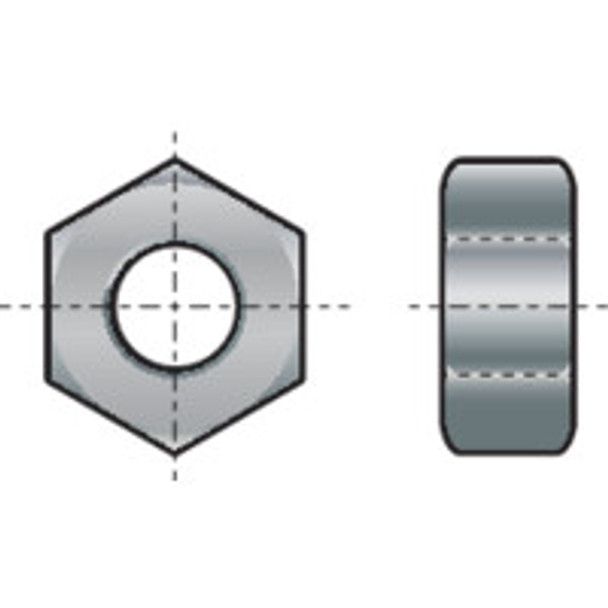 M6 STEEL HEX FULL NUT BZP 0.18