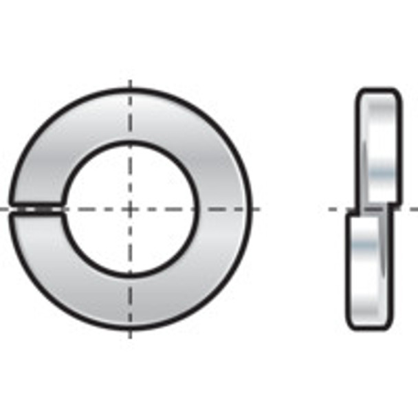 M12 RECT' SINGLE COIL SPRING WASHER - A2 ST/STEEL DIN 127B 0.63