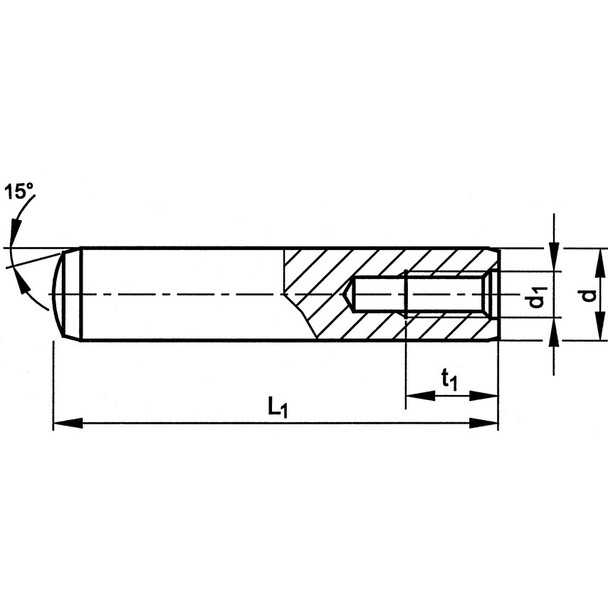 Qualifast 12X80mm Metric Extractable Dowelpin C/W Air Flat