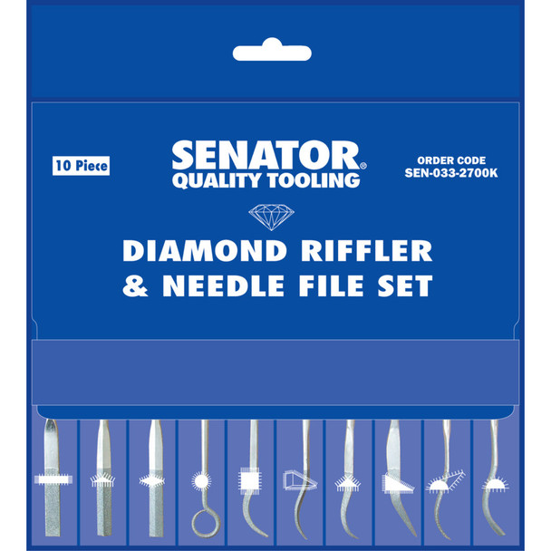 14cm DIAMOND RIFFLER & NEEDLE FILE SET 10-PCE 249.88