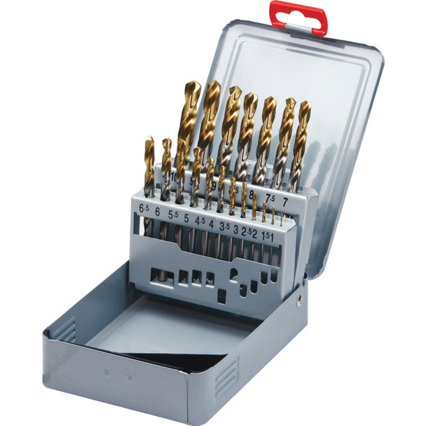 Swisstech 1-10.00mm X 0.5mm HSS-Tin Drills (Set-19) Swisstech 1-10.00mm X 0.5mm HSS-Tin Drills (Set-19)