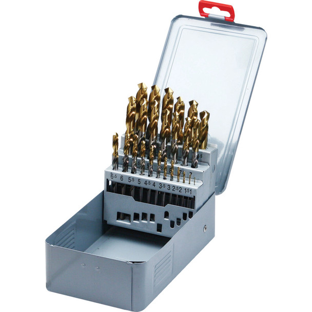 Swisstech 1-13.00mm X 0.5mm HSS-Tin Drills (Set-25)