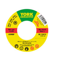 York 125X3X22.23 A30Rbf Cutting Disc, T42