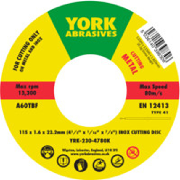 115x1.6x22.23mm A60TBF INOX CUTTING DISC,T41 10.59