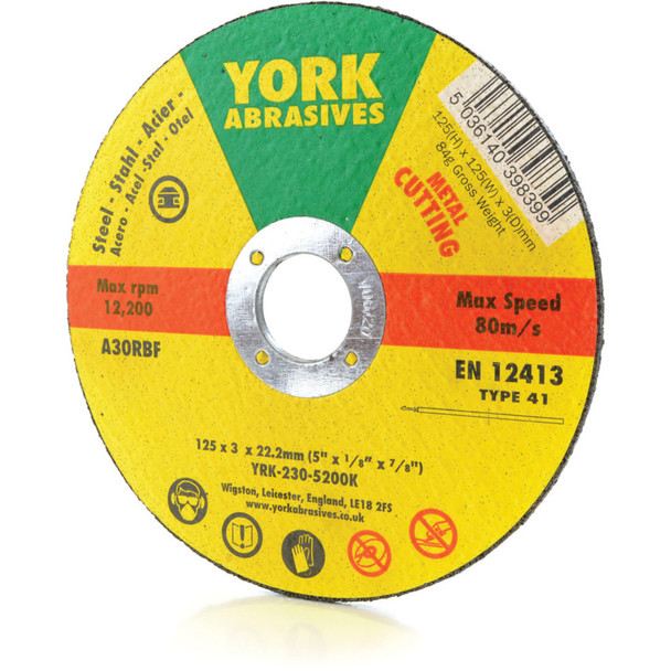 York 115X3X22.23  C24Rbf Flat Cutting Disc T41