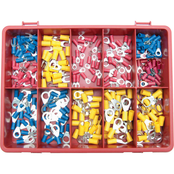Kennedy Terminals/Rings/Forks Red/Blue/Yellow Kit 240-pce
