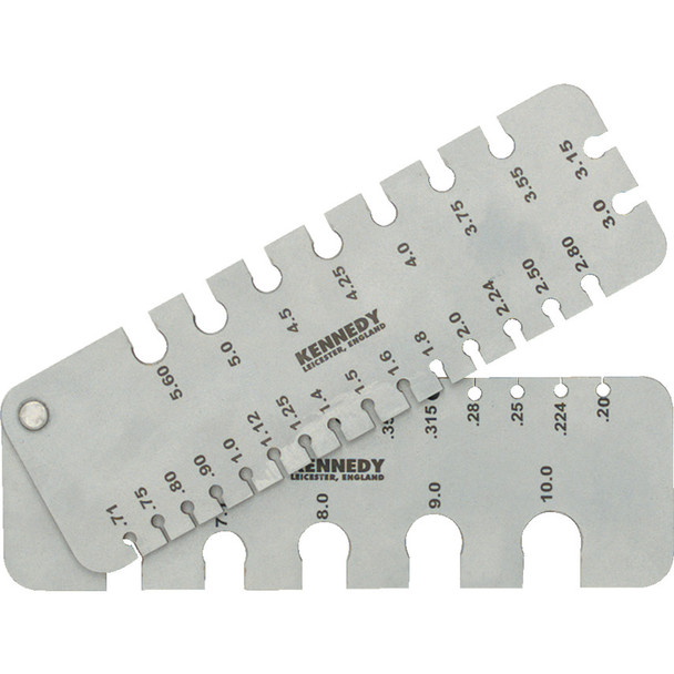 Kennedy Metric Wire Gauge 0.2-10.0mm Kennedy Metric Wire Gauge 0.2-10.0mm