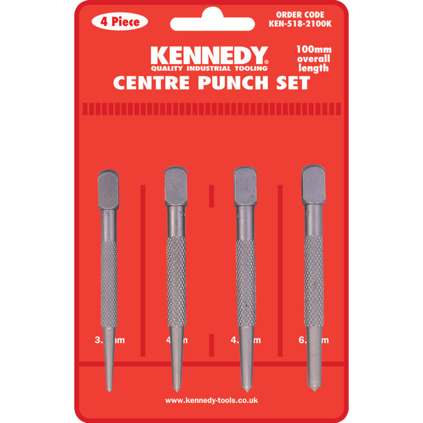 SQUARE HEAD CENTRE PUNCHES SET OF 4 180.88