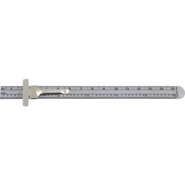 150mm/6" ST/STEEL RULE C/W POCKET CLIP 49.63