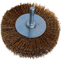 York 50X10mm 30Swg Shaft Mounted Brass Coated  Brush