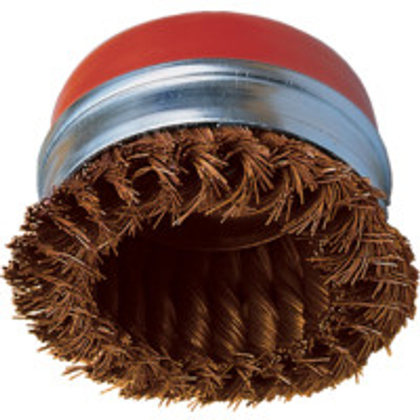 York 75mmxm14 Threaded 30Swg Arbor Cup Brass Wire Brush