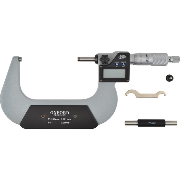 Oxford 75-100mm/3-4" Ip65 Digital External Micrometer