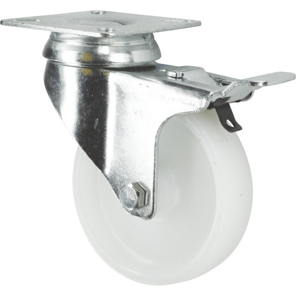 Atlas Braked Swivel Plate 100mm Polypropylene