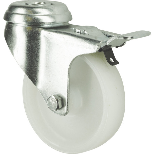 Atlas Braked Swivel Bolt Hole 50mm Polypropylene