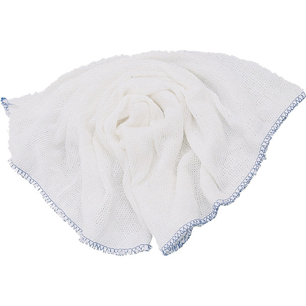 WHITE COTTON DISHCLOTHS BLUE TRIM (PK-10) 74.88