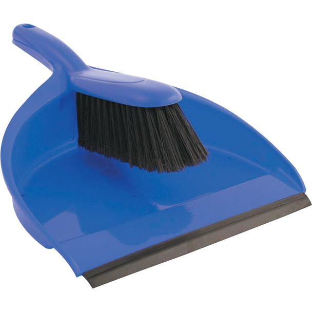 Cotswold Plastic Dustpan & Soft Brush Set Blue