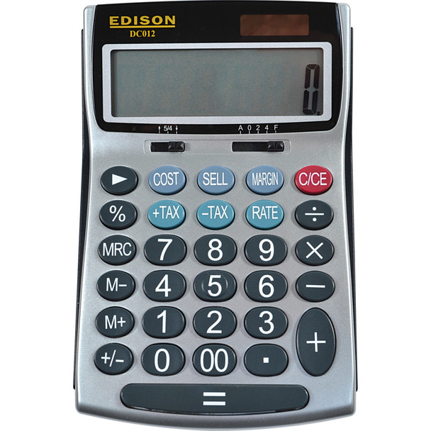 Edison Dc012 12-Digit Desk Lcd Calculator