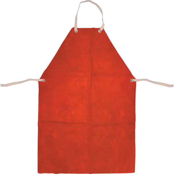 LEATHER WELDERS APRON - TIES - RED - 24"x36" 224.23