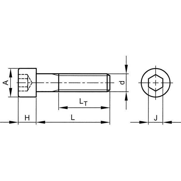 No4UNCx1/2 SKT HEAD CAP SCREW 1936SER (GR-12.9) 1.45