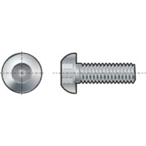 M4x8 A2 ST/ST PIN HEX BUTTON M/C SCREW 1.38