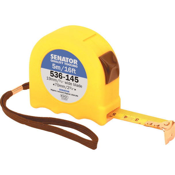 Senator 5M/16' Hi-Vis Locking Tape - Yellow Case