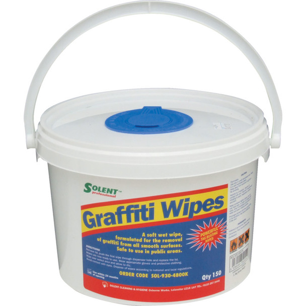 Solent Graffiti Wipes 28X28cm 150 Shts Per Tub