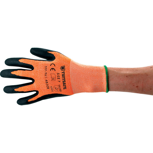 Tuffsafe Foam Nitrile Cut 3 Gloveamber Sz.9 Tuffsafe Foam Nitrile Cut 3 Gloveamber Sz.9