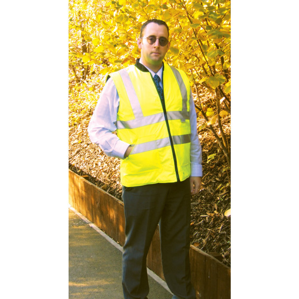 HI-VIS REVERSIBLE BODY WARMER(EN20471) YELLOW - XL 437.35