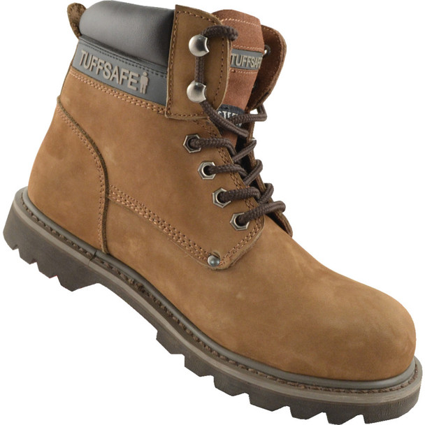 Tuffsafe Goodyear Welted Boot Brown S1Psrc Size 6