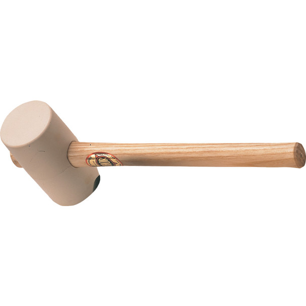 Thor 61-953W White Rubber Mallet(90Deg Shore A) (Wood Handle)