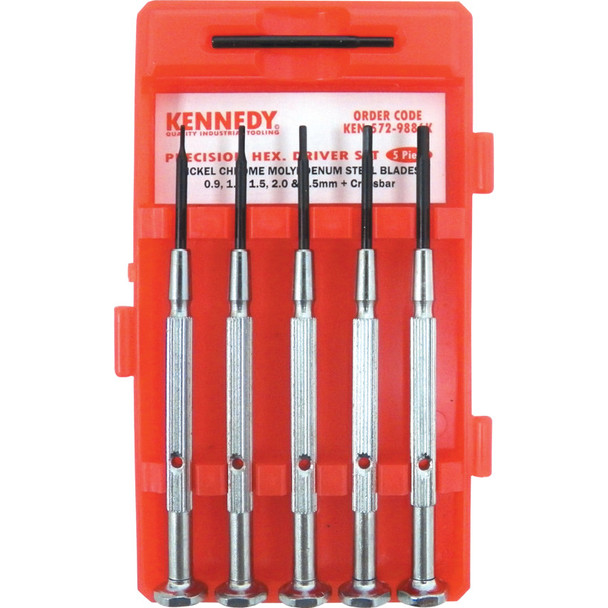Kennedy 5-pce 0.9-2.5mm Hexagon Screwdriver Set