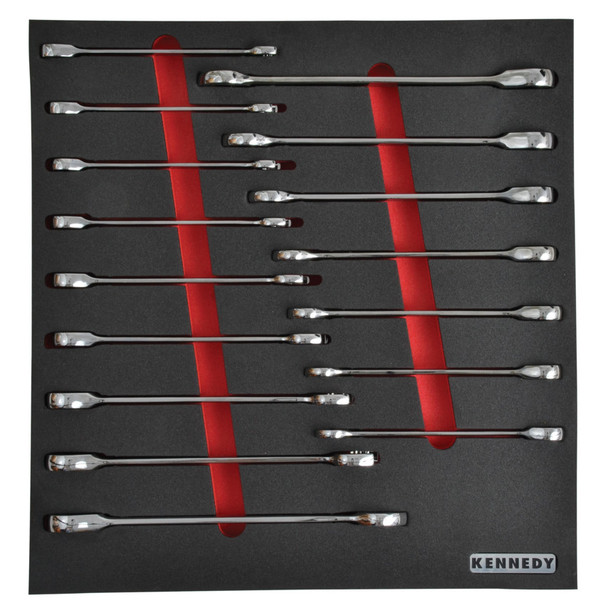 16PCS RATCHETING COMBINATION SET WITH FOAM M1832 2455.46