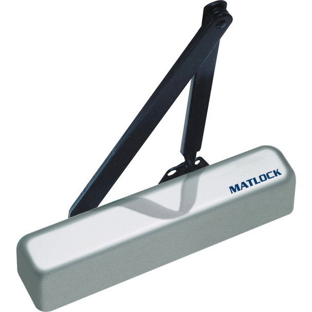 Matlock Overhead Door Closer C/Wbackcheck & Delay Silver
