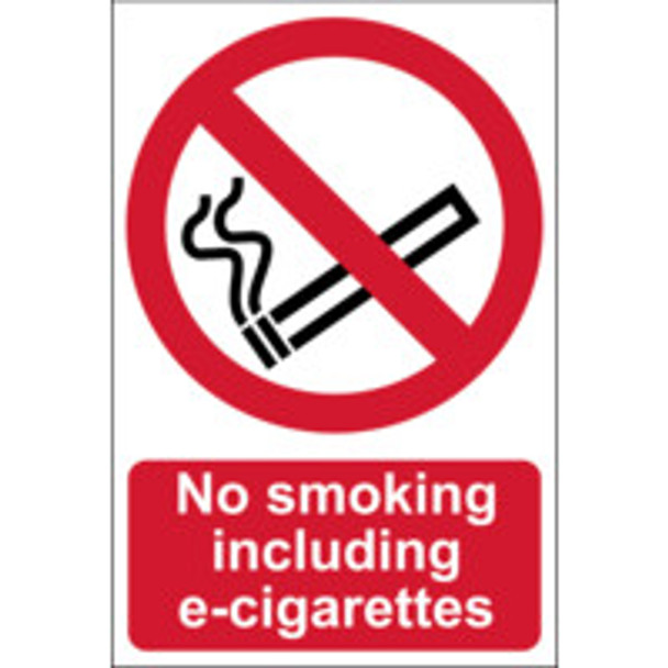 NO SMOKING INCLUDING E-CIGARETTES200x300mm RIGID 248.08