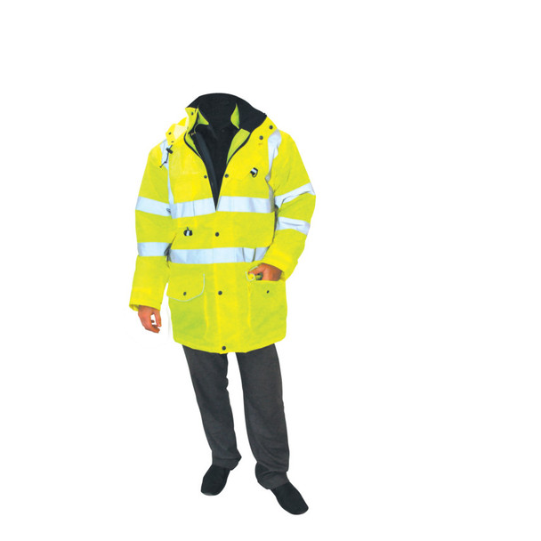 Tuffsafe Waterproof & Breathable Hi-Vis 5-In-1 Coat (En20471) Yellow - 2Xl