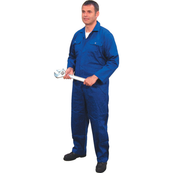 POLYCOTTON BOILER SUIT ROYAL BLUE 46/48" X/LARGE 200.8