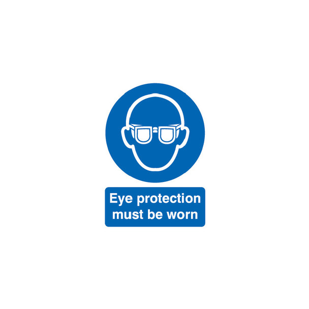 EYE PROTECTION MUST BE WORN 300X200MM S/ADH 41.13